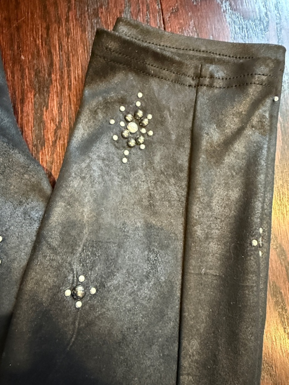 Free People Black Faux Leather Studded Leggings - Picture 4 of 4